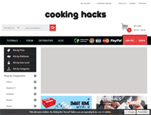 Tablet Screenshot of cooking-hacks.com